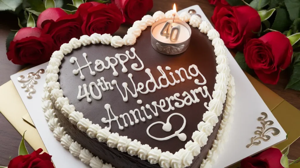 Personalized 40th Wedding Anniversary Gifts with Heart