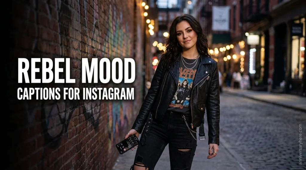 Rebel Mood Captions for Instagram
