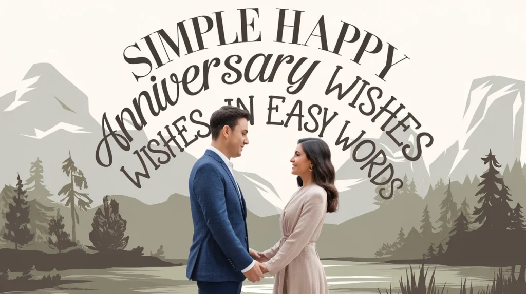 Simple Happy Anniversary Wishes in Easy Words