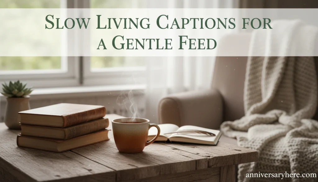 Slow Living Captions for a Gentle Feed