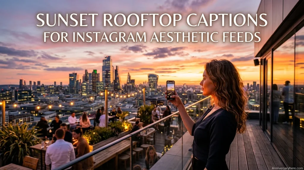 Sunset Rooftop Captions for Instagram Aesthetic Feeds