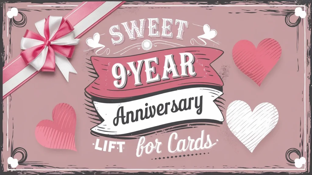 Sweet 9‑Year Anniversary Gift Lines for Cards