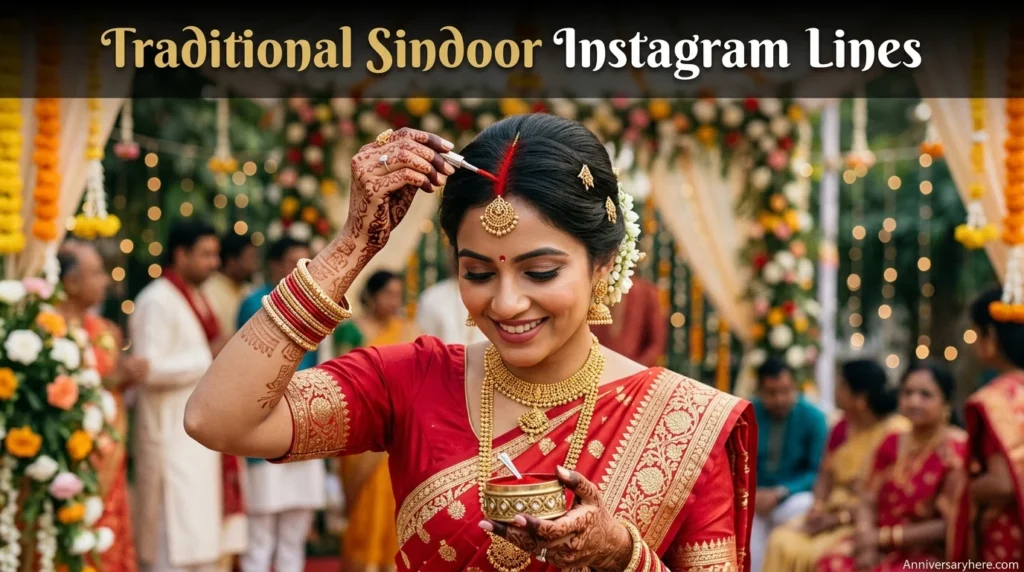 Traditional Sindoor Instagram Lines