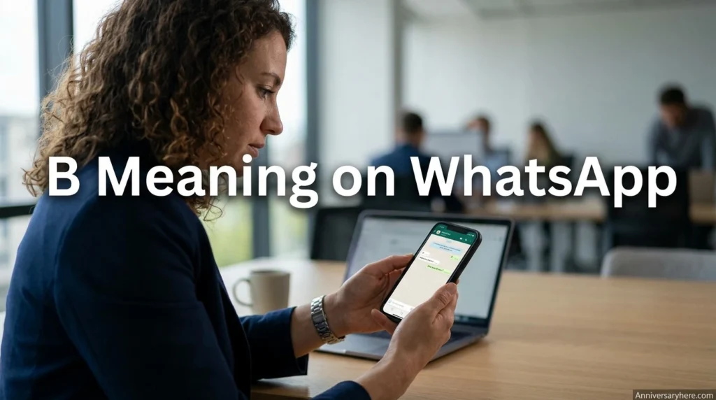 B Meaning on WhatsApp