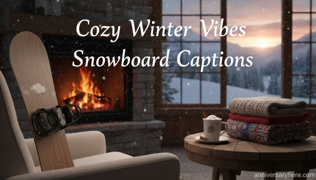 Cozy Winter Vibes Snowboard Captions