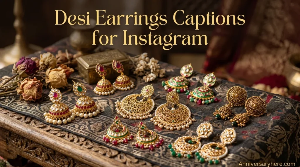 Desi Earrings Captions for Instagram