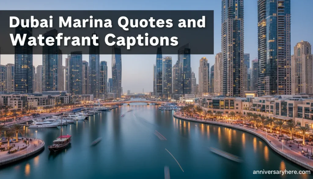 Dubai Marina Quotes and Waterfront Captions
