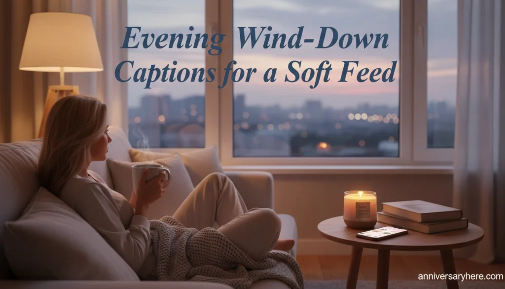 Evening Wind-Down Captions for a Soft Feed