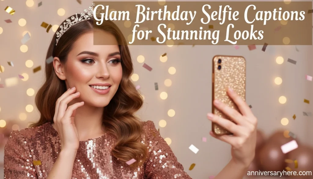 Glam Birthday Selfie Captions for Stunning Looks