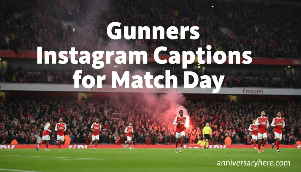 Gunners Instagram Captions for Match Day