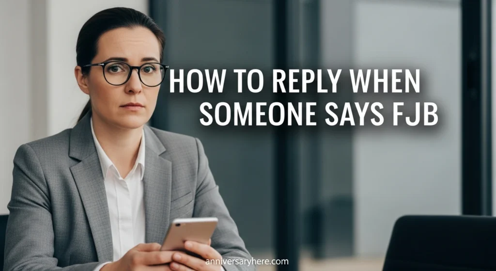 How to Reply When Someone Says FJB