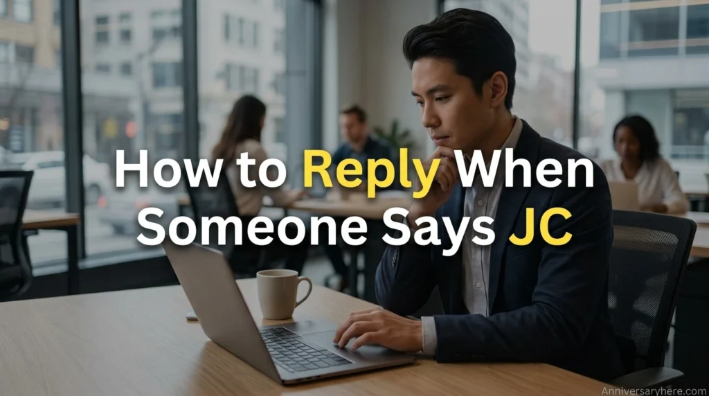 How to Reply When Someone Says JC