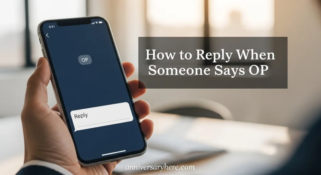 How to Reply When Someone Says OP