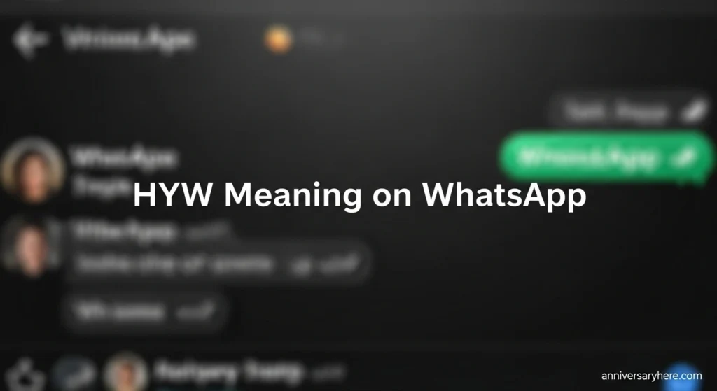 HYW Meaning on WhatsApp