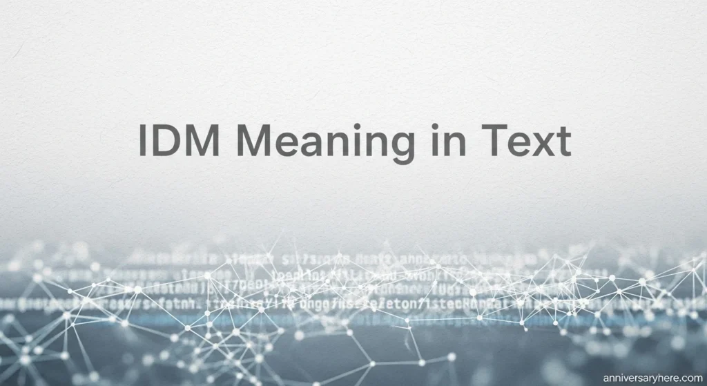 IDM Meaning in Text