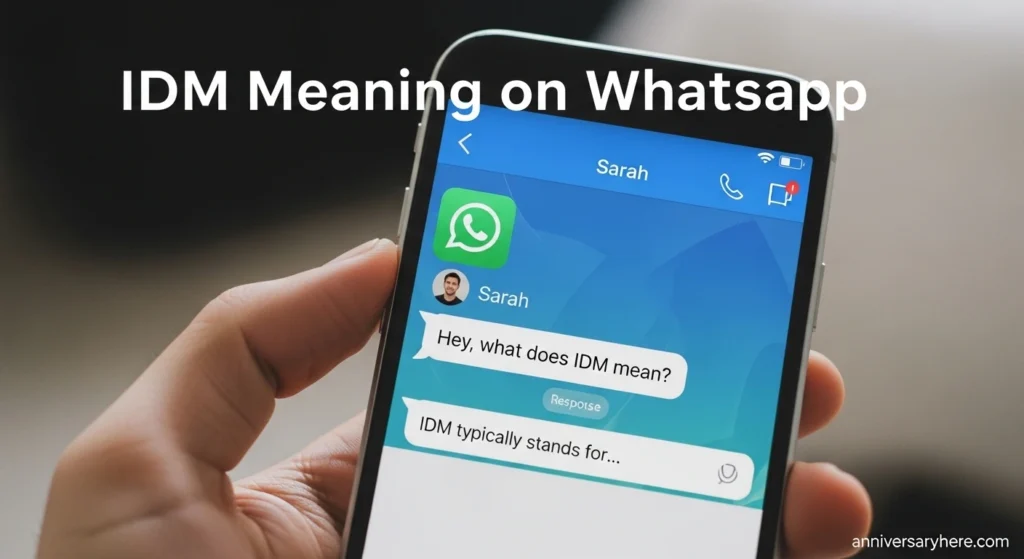 IDM Meaning on WhatsApp