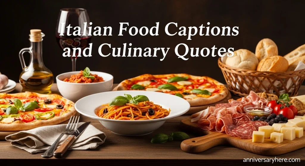 Italian Food Captions and Culinary Quotes