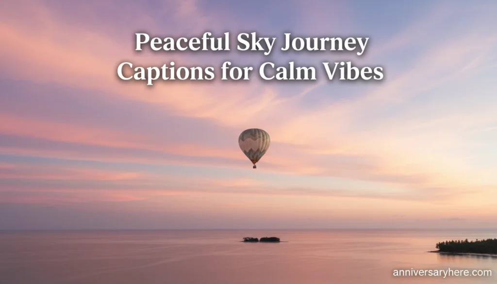 Peaceful Sky Journey Captions for Calm Vibes