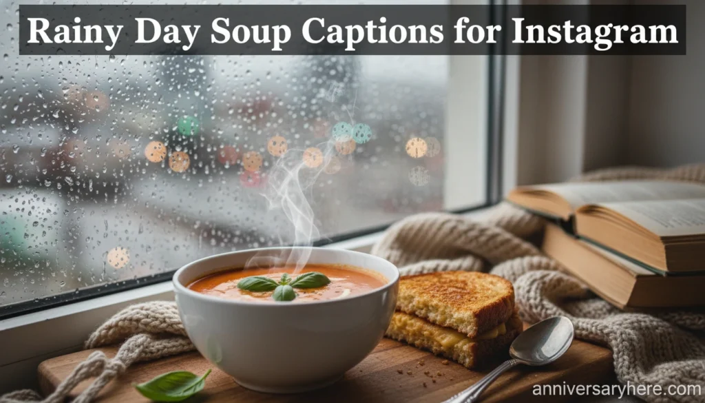 Rainy Day Soup Captions for Instagram