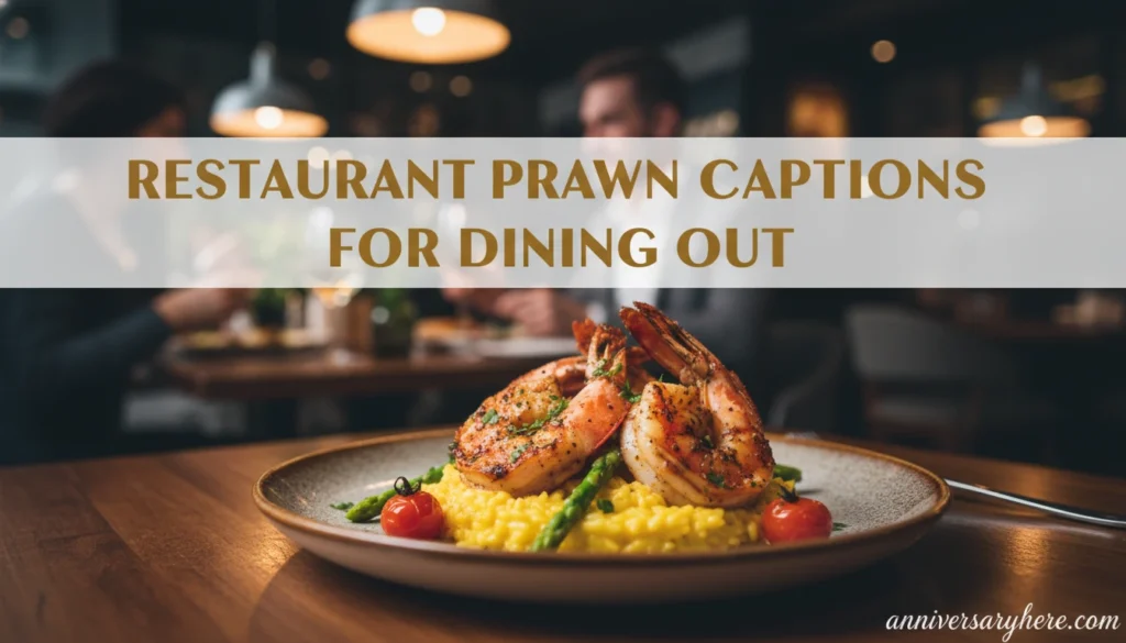 Restaurant Prawn Captions for Dining Out