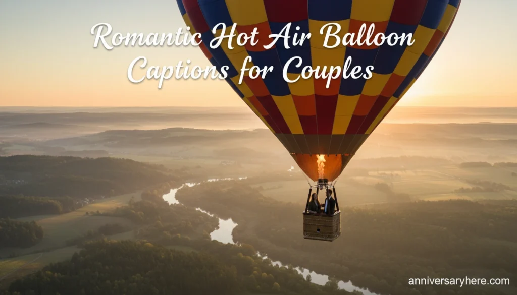 Romantic Hot Air Balloon Captions for Couples