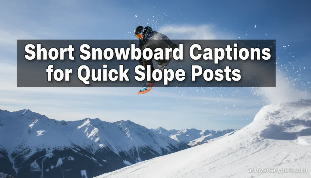Short Snowboard Captions for Quick Slope Posts