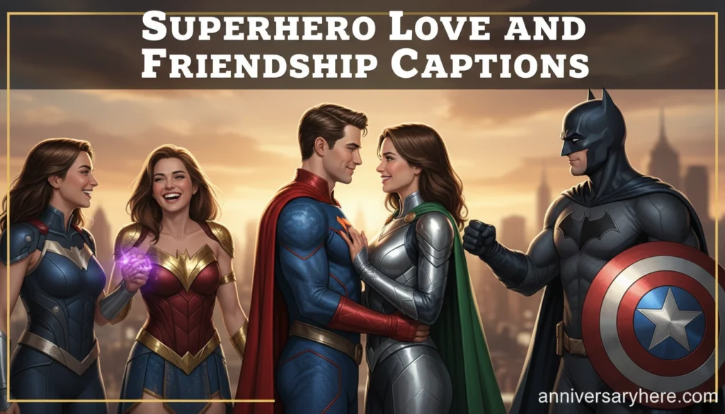 Superhero Love and Friendship Captions