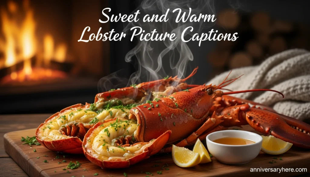 Sweet and Warm Lobster Picture Captions