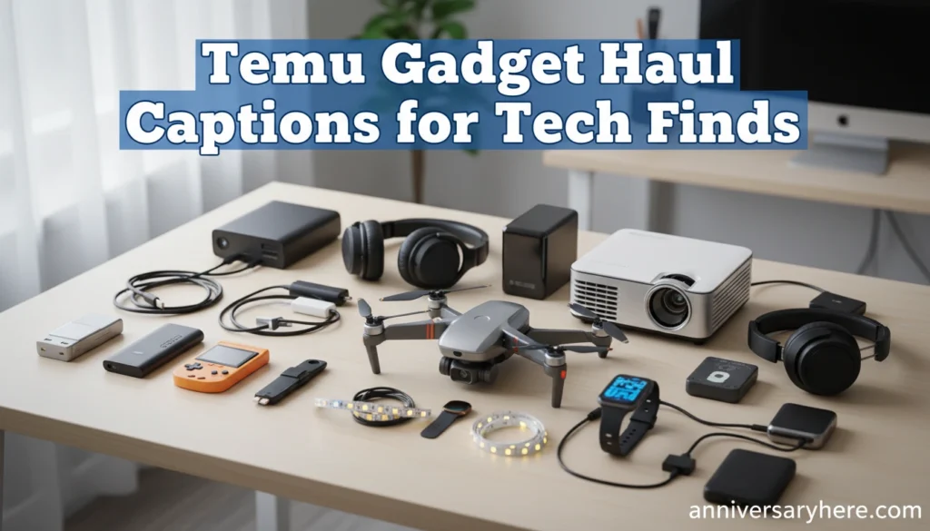 Temu Gadget Haul Captions for Tech Finds