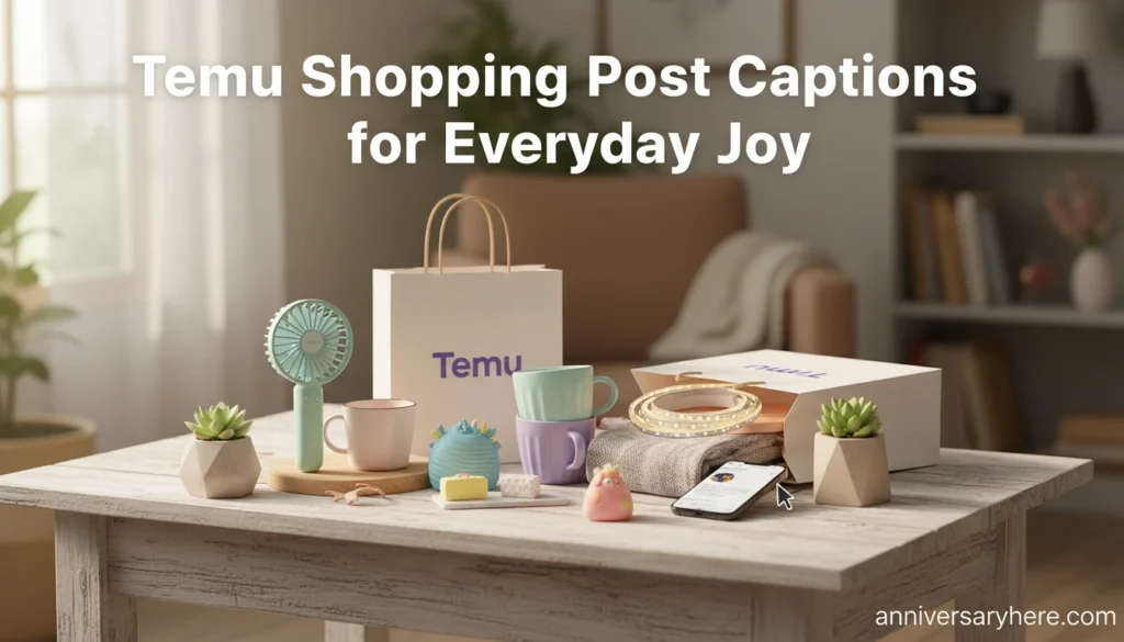 Temu Shopping Post Captions for Everyday Joy