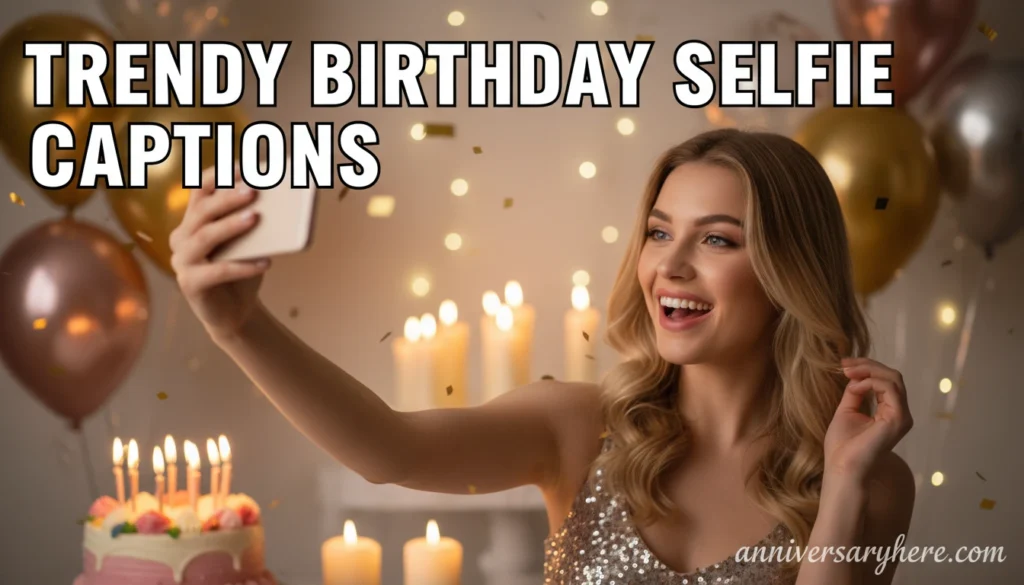 Trendy Birthday Selfie Captions