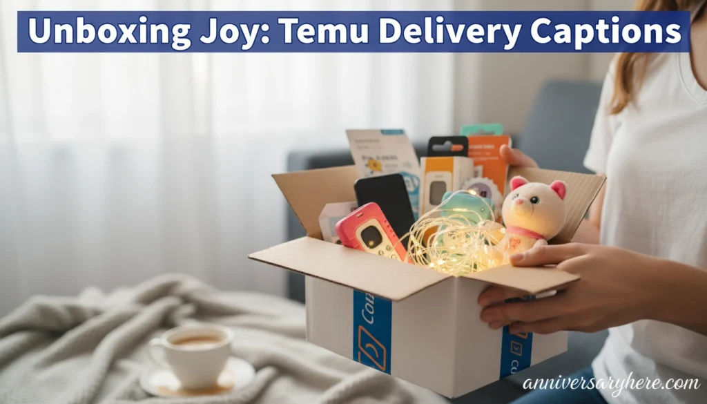Unboxing Joy: Temu Delivery Captions