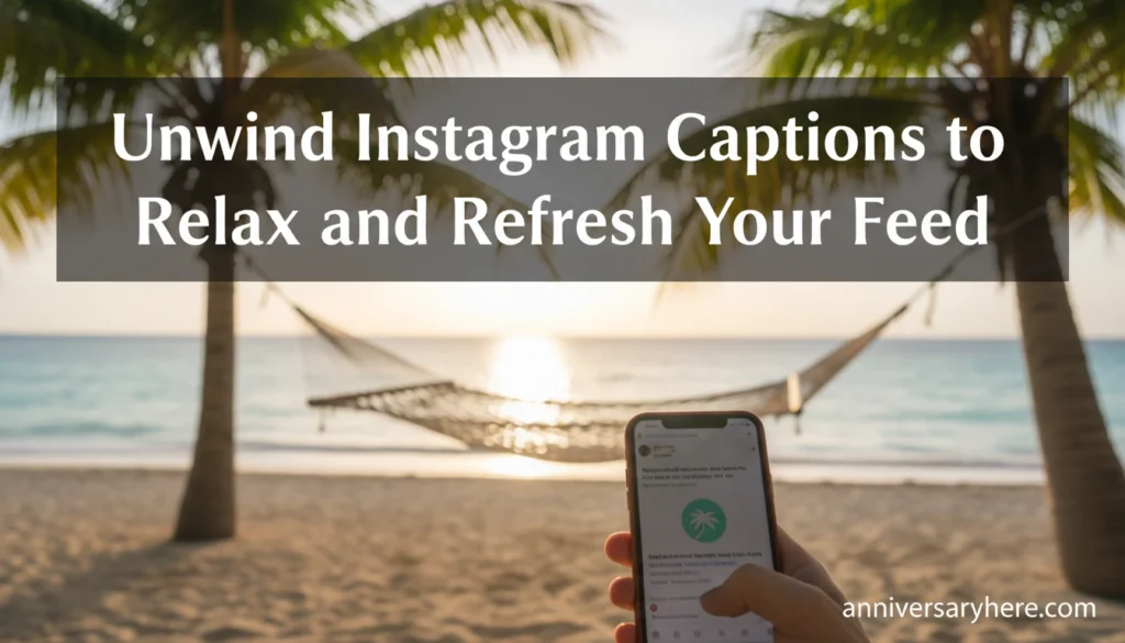 Unwind Instagram Captions to Relax and Refresh Your Feed