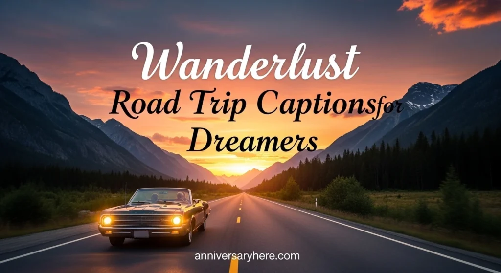 Wanderlust Road Trip Captions for Dreamers