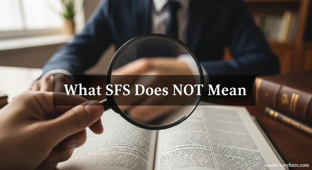 What SFS Does NOT Mean