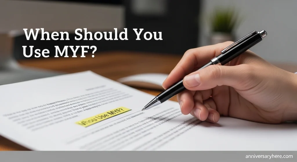 When Should You Use MYF?