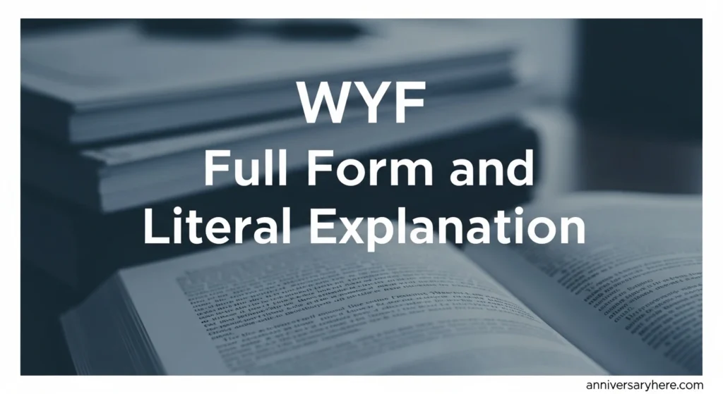 WYF Full Form and Literal Explanation