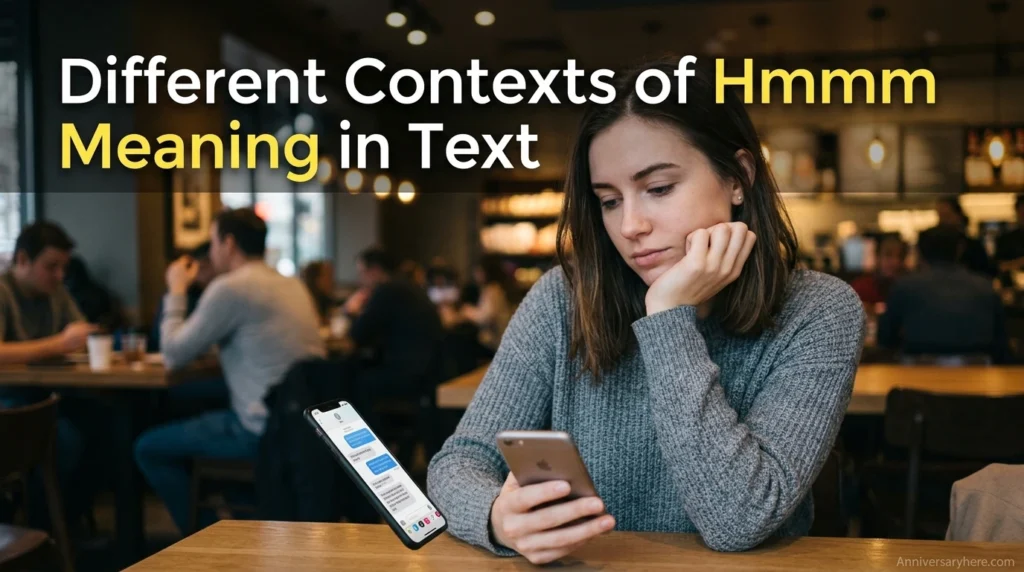 Different Contexts of Hmmm Meaning in Text