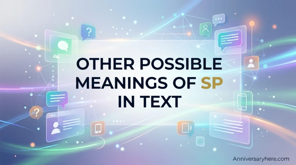 Other Possible Meanings of SP in Text