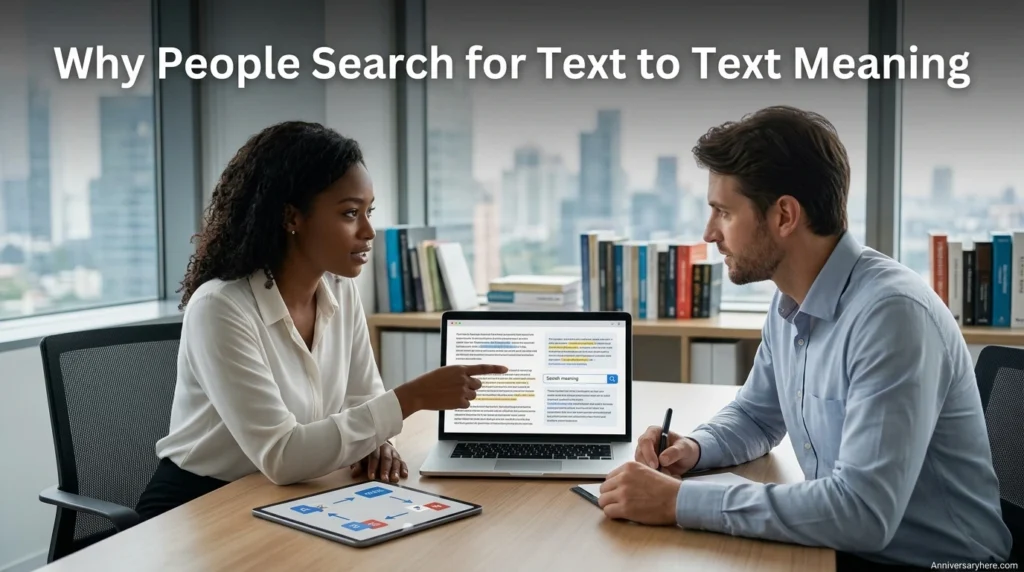 Why People Search for Text to Text Meaning