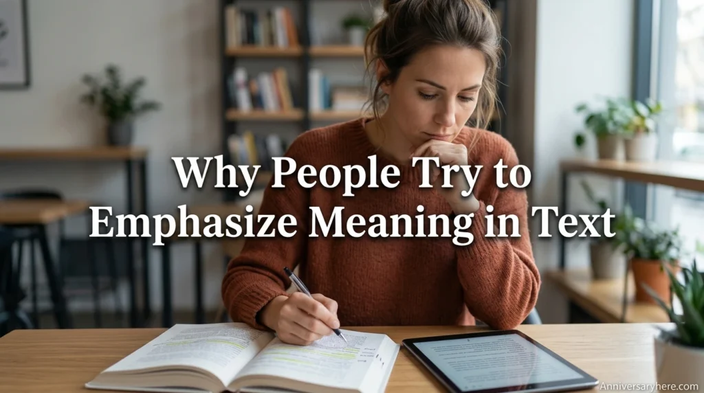 Why People Try to Emphasize Meaning in Text
