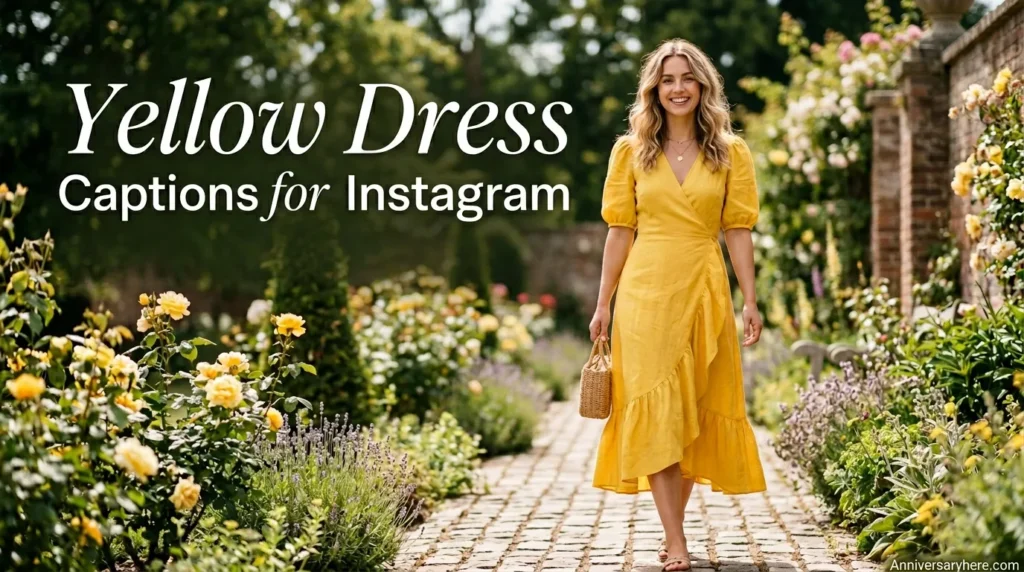 Yellow Dress Captions for Instagram