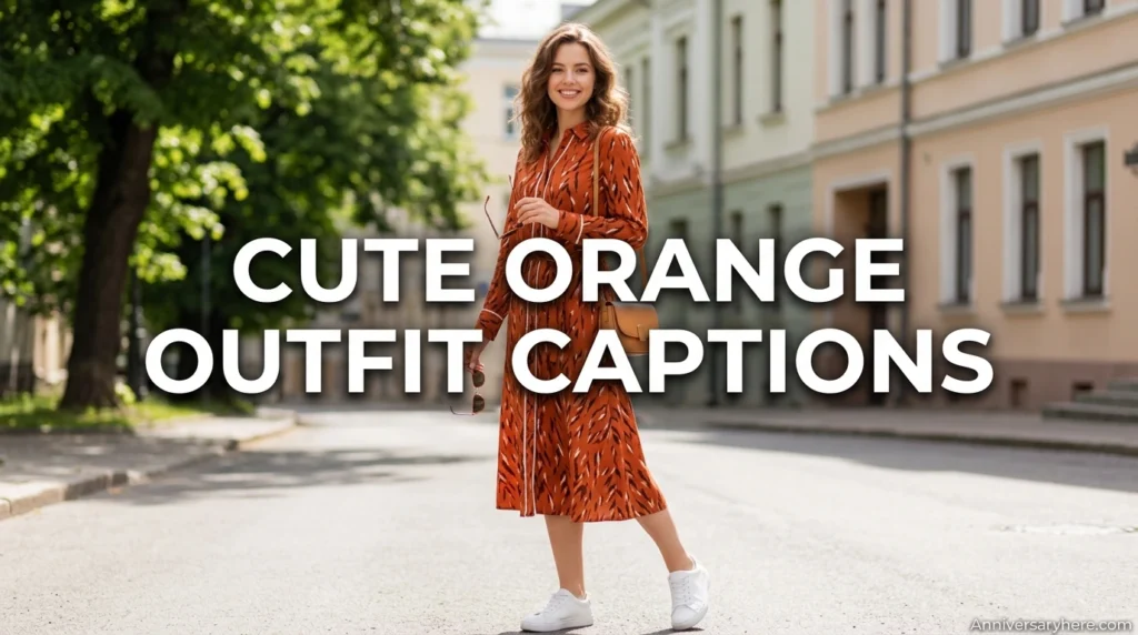 Cute Orange Outfit Captions