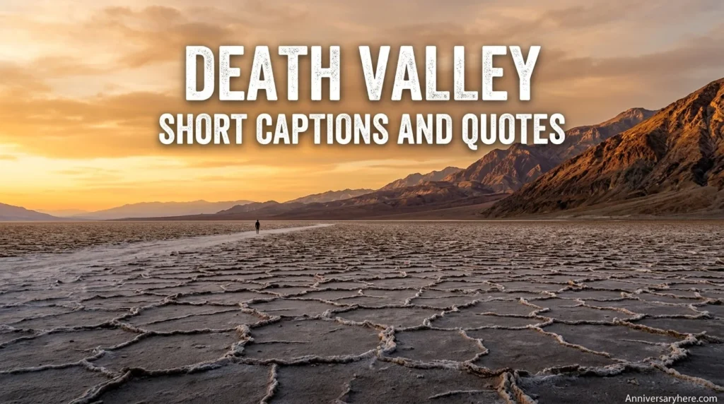 Death Valley short captions and quotes