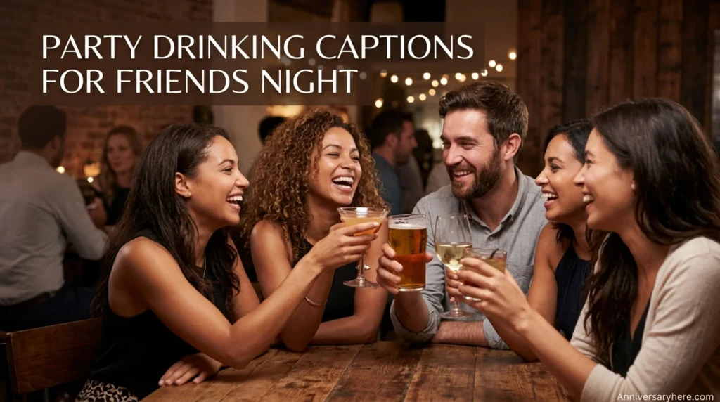 Party Drinking Captions for Friends Night